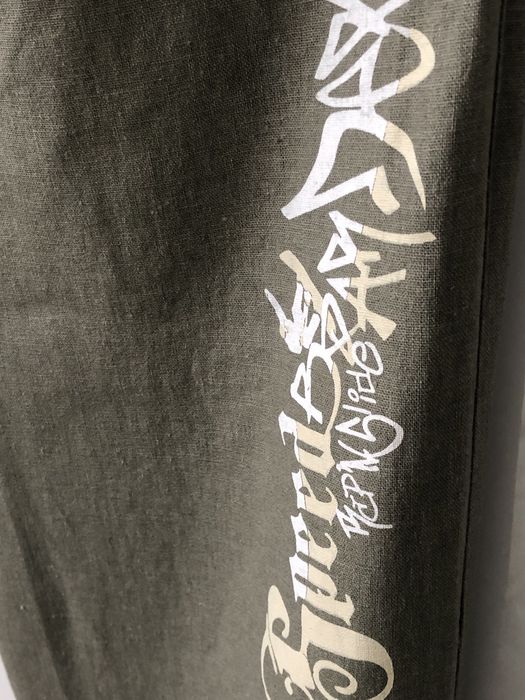 Spodnie khaki len z bawełną XL