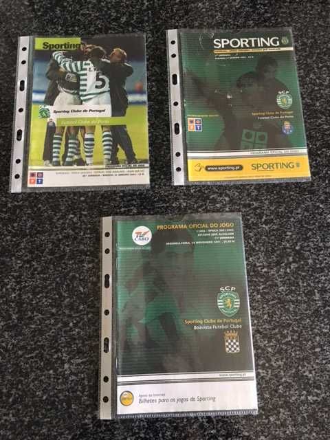 Lote Raro: 17 Programas de Jogos do Sporting CP – Para Colecionadores