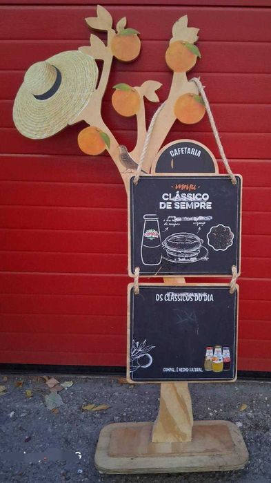 Floor-standing Vertical Menu Holder (Orange Tree) - HAPPY DAY64285004615425121