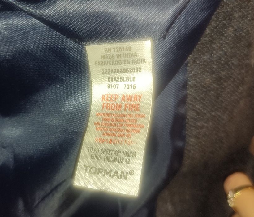 Marynarka Topman r. 42 / M Wełna granat