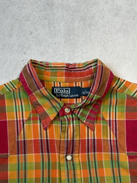 Винтажная рубашка Polo Ralph Lauren мужская в клетку (оригинал)