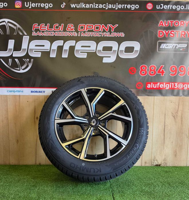 Koła zimowe RENAULT SYMBIOZ, AuSTRAL. CAPTUR 17x5x114,3 Kumho WindCraft WP52+ 215/60/R17 + TPMS
