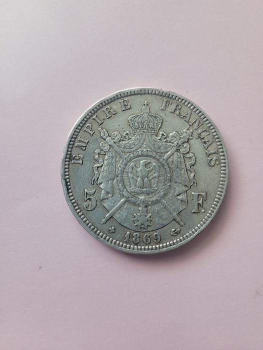 5 Franków 1869 Francja Napoleon III