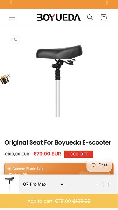 Assento trotinete Boyueda original