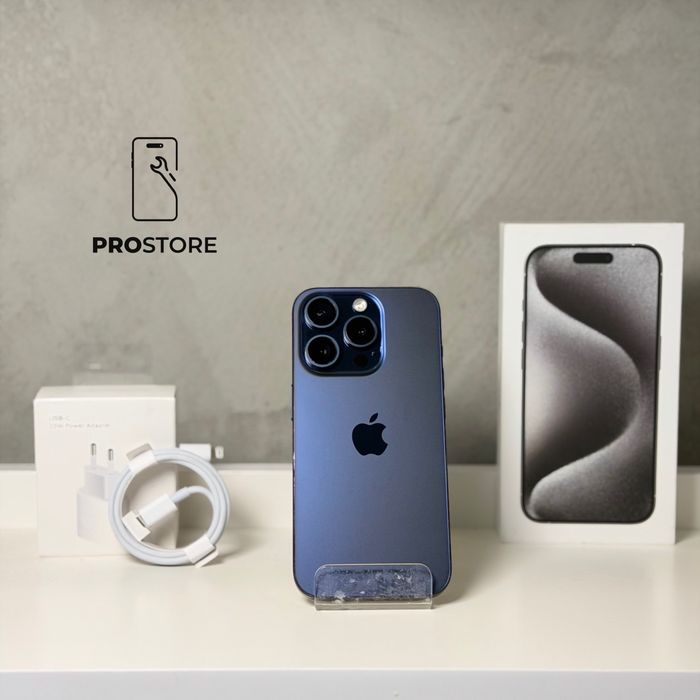 Sklep! Apple iPhone 15 Pro 128GB Blue Titanium | Bateria 90% | Gwarancja 3 msc | Faktura VAT Marża |