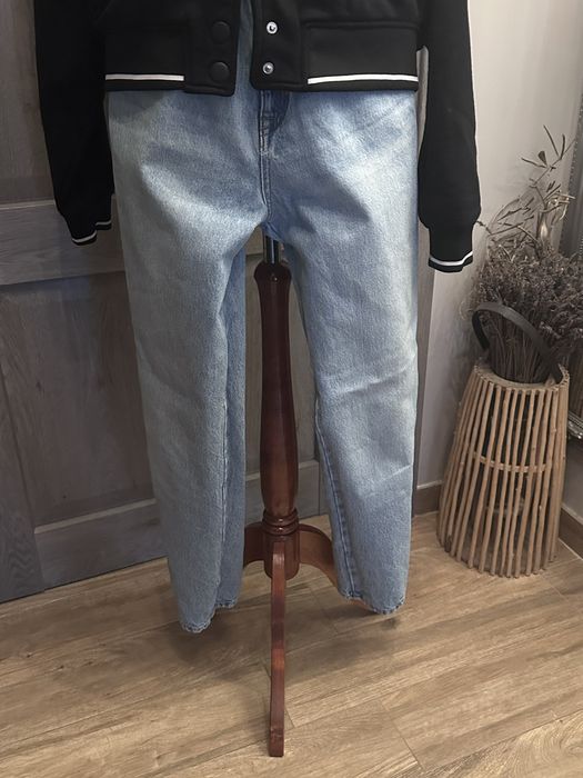 Pull&Bear dzinsy mom fit niebieskie jeansy 36 super stan