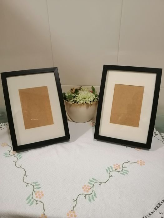 2 Paspatur moldura fotografia madeira preta+Caixilhos para quando.