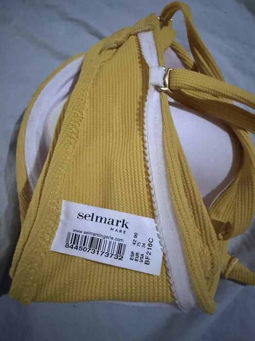 Parte de cima biquini amarelo da selmark