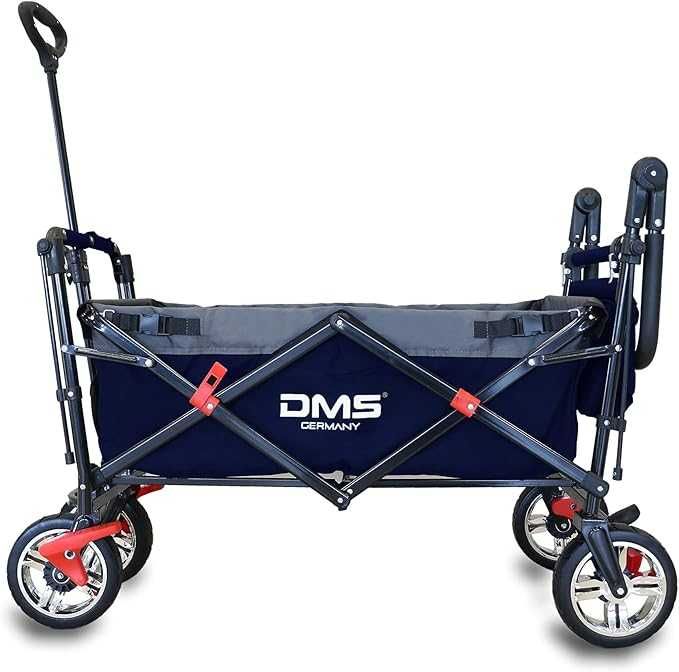 DMS Składany wózek plażowy transportowy z dachem z torbą transportową