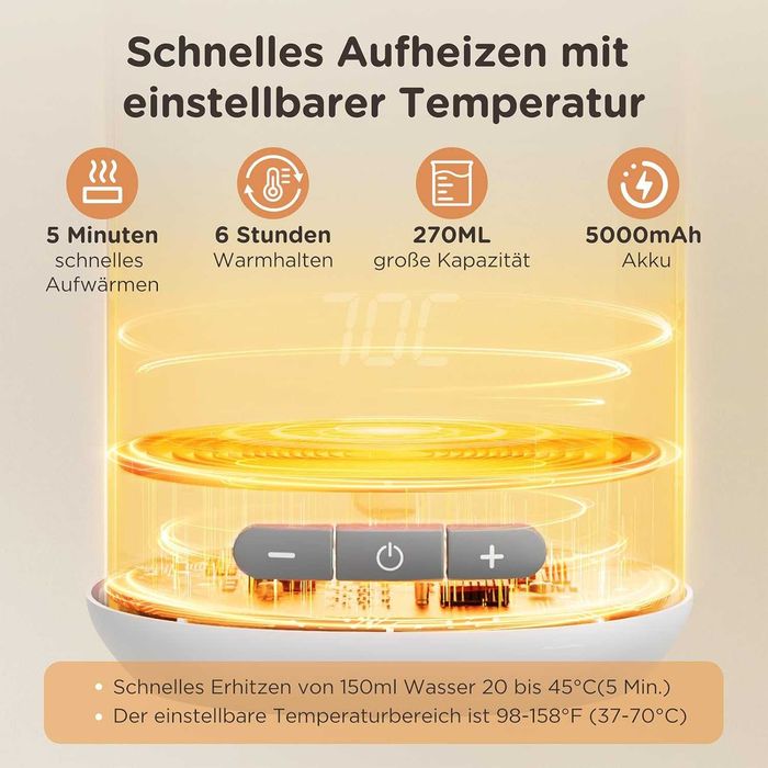 czajnik przenośny podróżny 270 ml TERMOS do mleka wody dla niemowląt