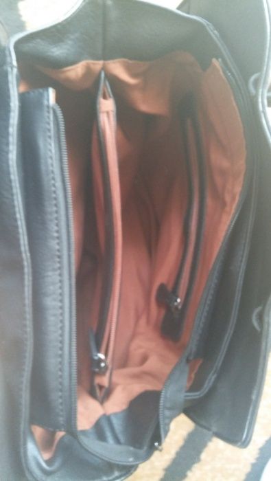 Torebka teczka A4 brąz skóra ekologiczna