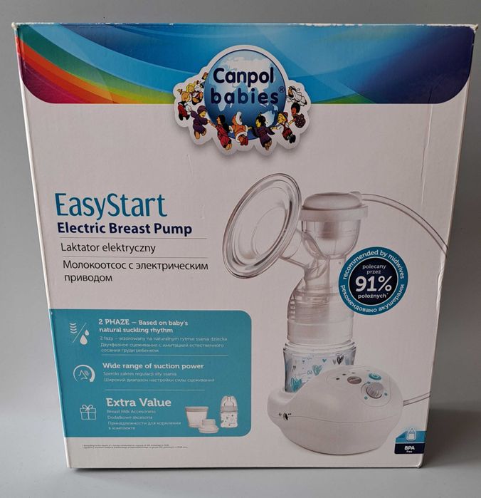 Laktator elektryczny Canpol babies EasyStart – KOMPLET