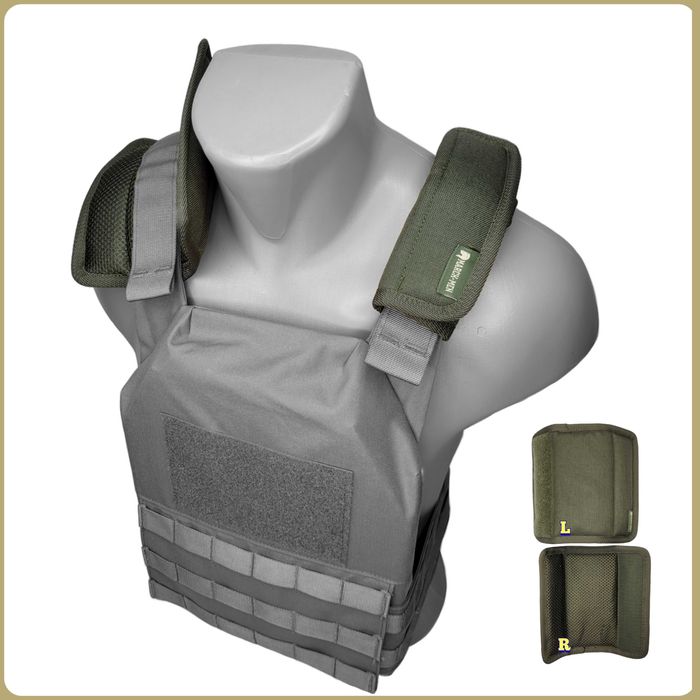 Плечові накладки подушки демпфер під лямки бронежилет плитоноски Койот