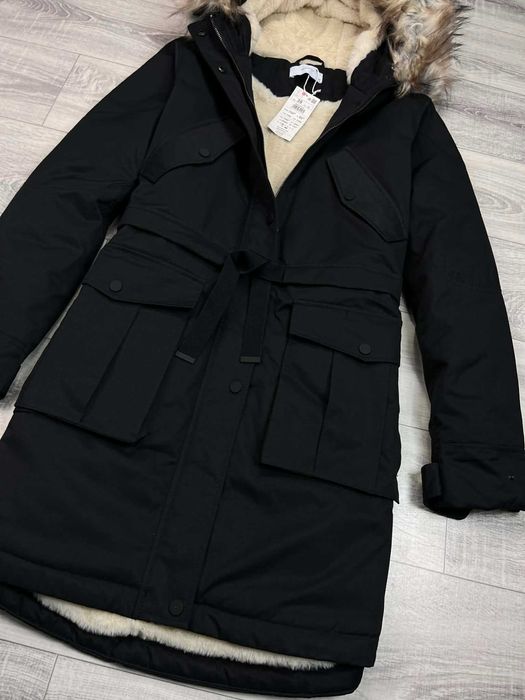 Kurtka Reserved Damska 40/L Parka Zimowa Ocieplana długa B8 kożuch