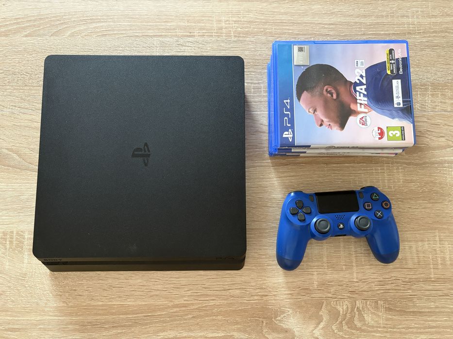 Konsola SONY PS4 Slim 1 TB - Bezprzewodowy Kontroler Niebieski