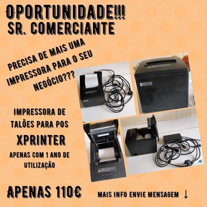 Impressora para negócio de loja/balcão com impressão de QrCode.
