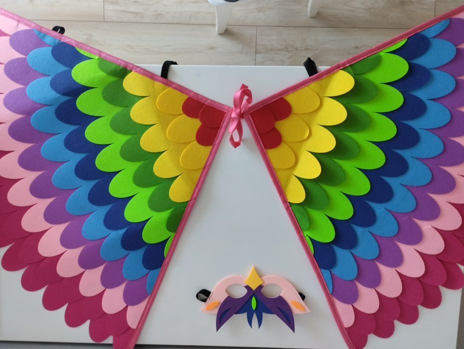 Nowy strój przebranie kostium ptaka sowy skowronek papuga tęczowy