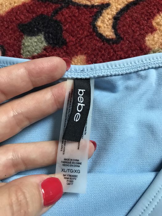 Bebe голубий роздільний купальник бебе розмір ХL