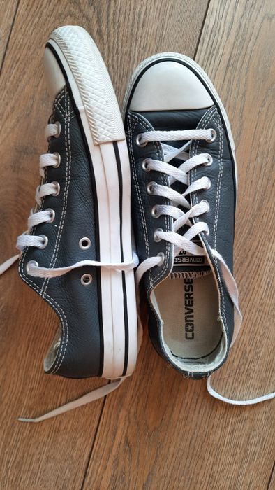 Converse 39  skórzane trampki szare