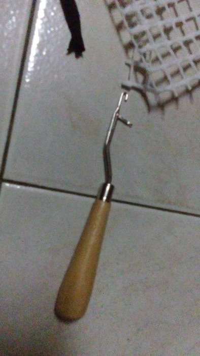 Several bags with yarn, canvases, and needles64584987065986124