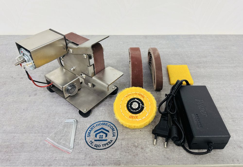НЕРЖАВІЙКА‼️Настольный гриндер точильный шлифовальный станок с регулирвкой угла ленточный шлиф машина для заточки ножей инструмента полировки верстат