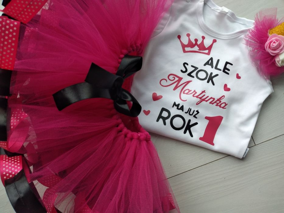 Komplet tutu rok pierwsze urodziny