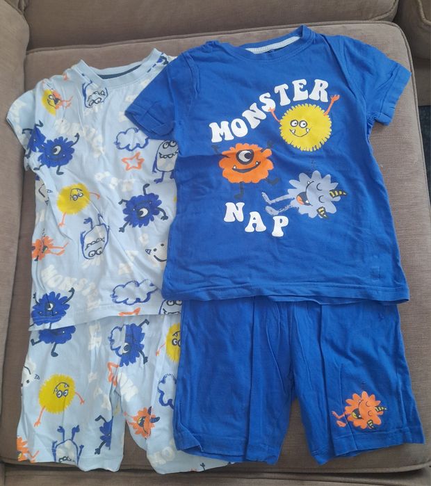 Piżama chłopięca krótki rękaw 116 zestaw
