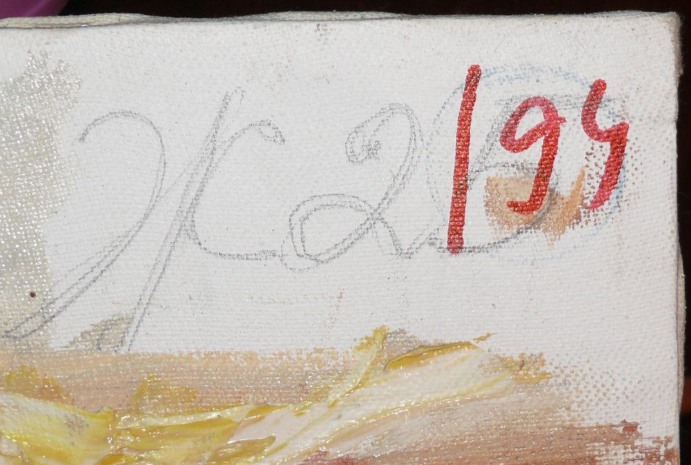 Трактористы на Стройке Кушают Арбуз. Холст Масло. Соцреализм