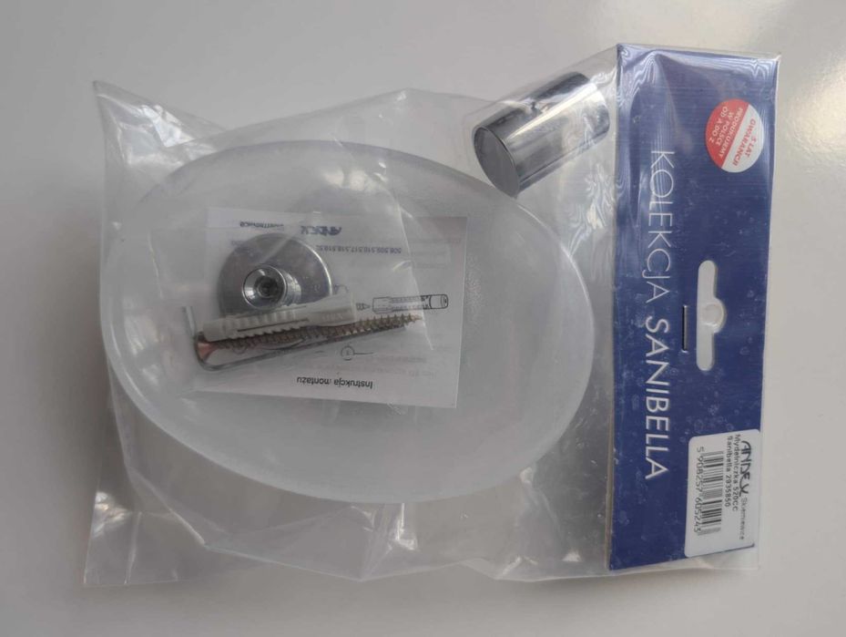 Mydelniczka firmy Andex - chrom i plastik - wysoka jakość - nowa