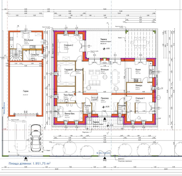 Продаж земельноі ділянки 19 соток з фундаментом та світлом /Виноградів