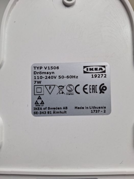 Lampka ścienna IKEA biała chmurka