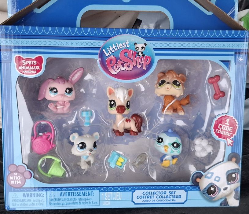 Zestaw zimowy figurek Littlest PetShop, Lps, seria 2, 5figurek