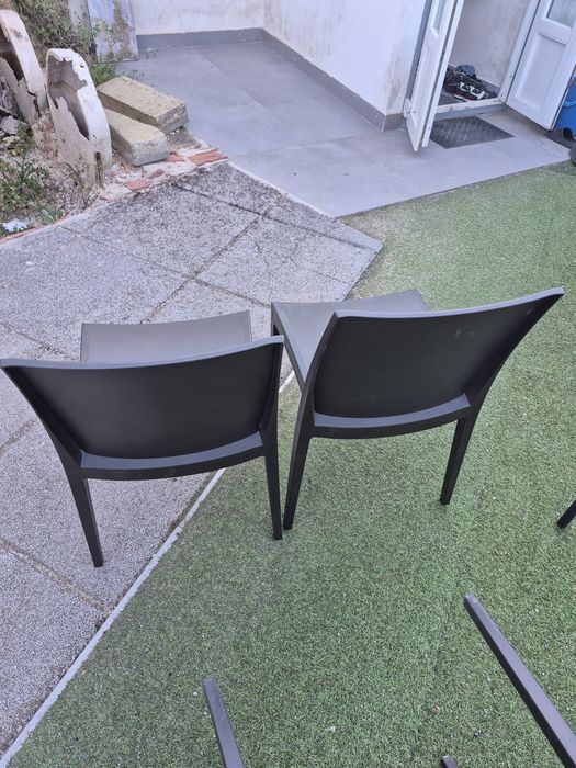 Cadeiras de jardim em pvc