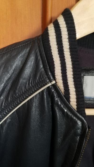 Casaco pele Salsa azul escuro motard tamanho S