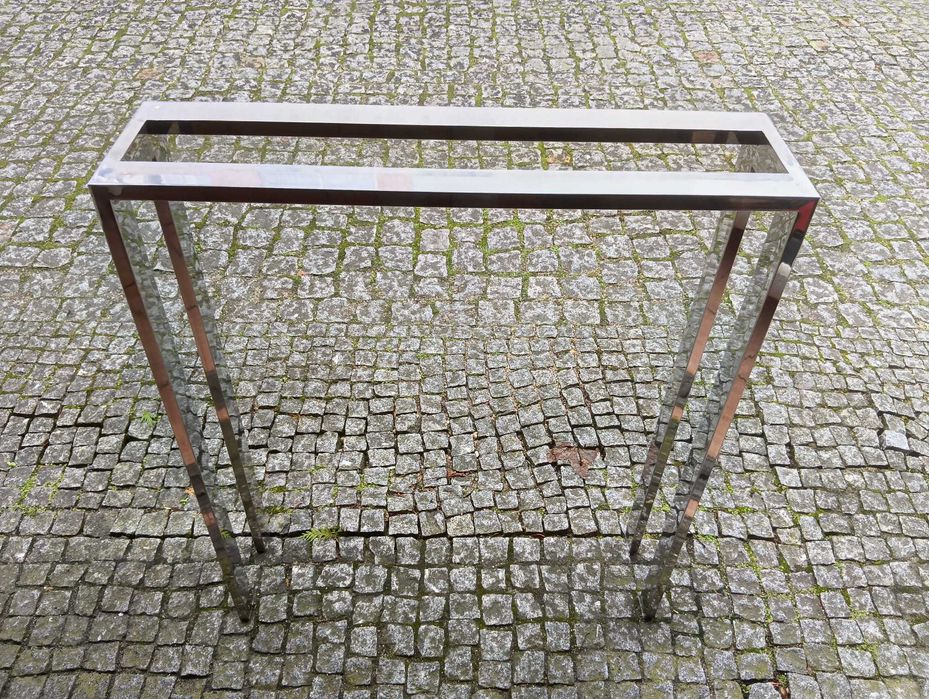 Estrutura de Mesa de apoio (hall) em ferro cromado