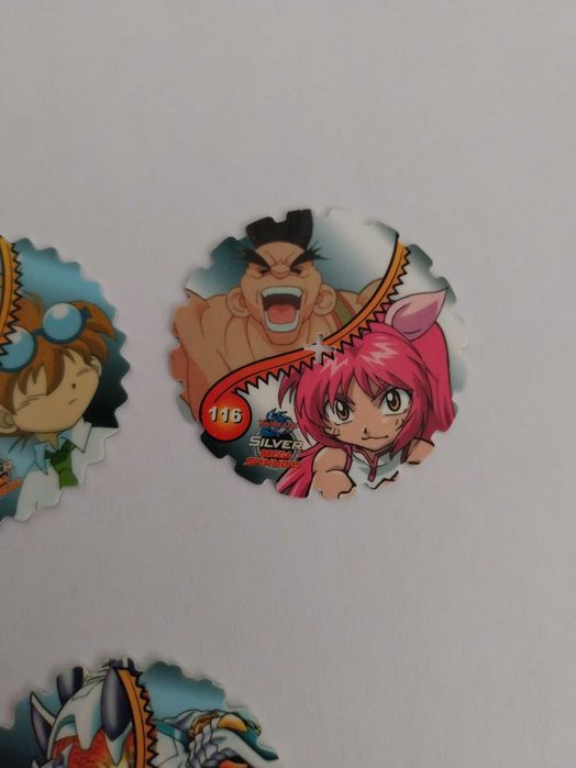 Lote 5 Beyblade Silver Mega Spinners