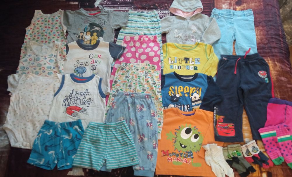 7 великих пакетів одягу для хлопчика, 0-4 роки, для дому, дачі