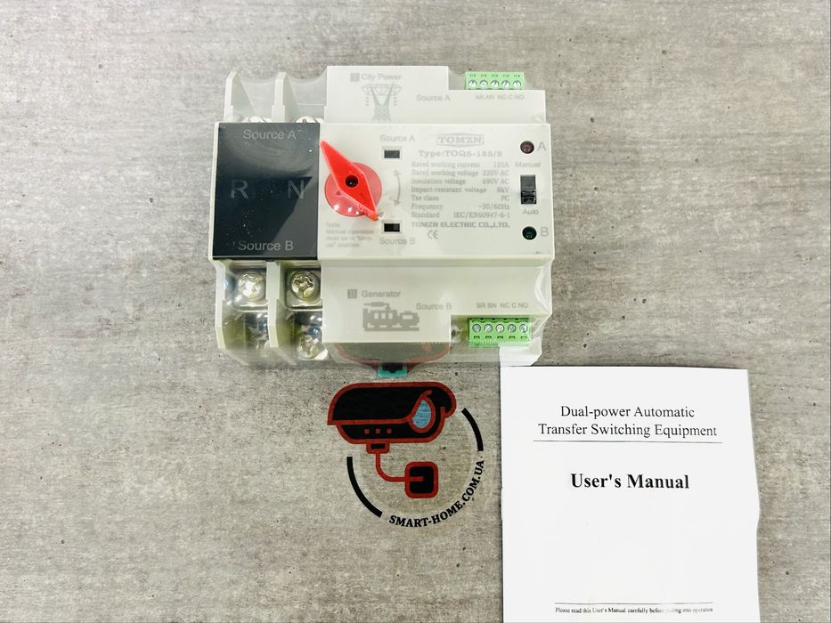 АВР‼️220В 1фаза 2р автомат реле ввода резерва для генератора инвертора