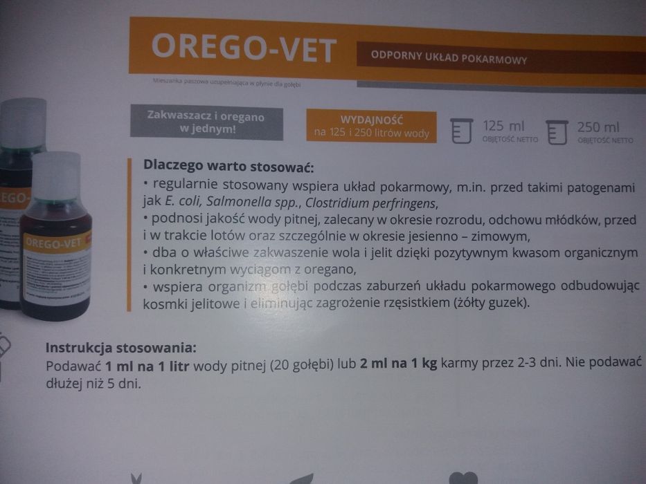 OREGO-VET centrum zdrowia gołębi