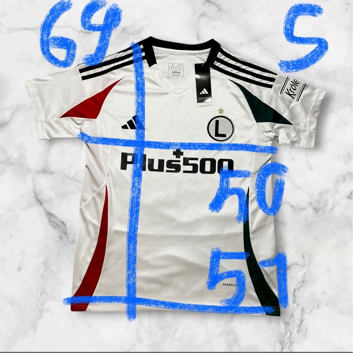 Legia Warszawa Koszulka Adidas S Czerwono-Biało, Nowa z Metką,