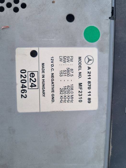 Radio mercedes w211 e klassa 2003r