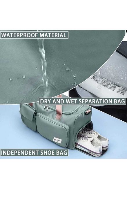 Torba sportowa 28 litrów | wodoodporna | różowa | przegroda na buty