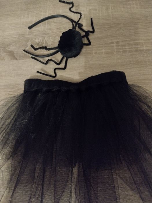 Strój halloween Pająk spódnica i opaska