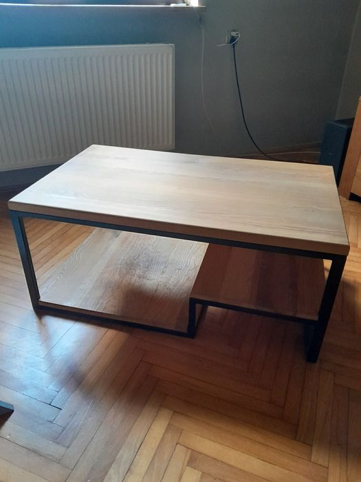 Stolik kawowy, ława - lite drewno, loft