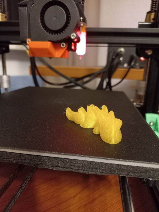 Żółty ruchomy smok | wydruk 3D