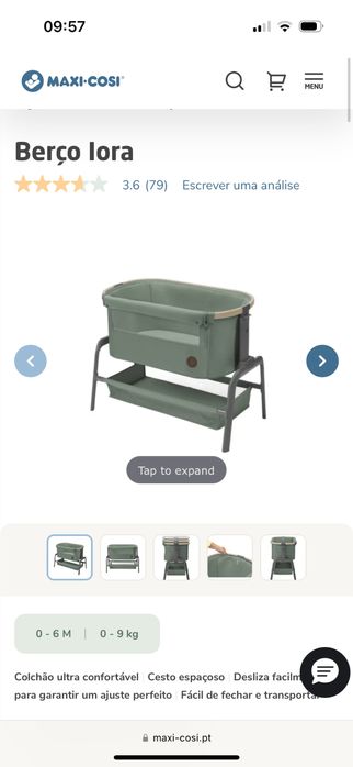 Berço lora com colchao novo sem uso