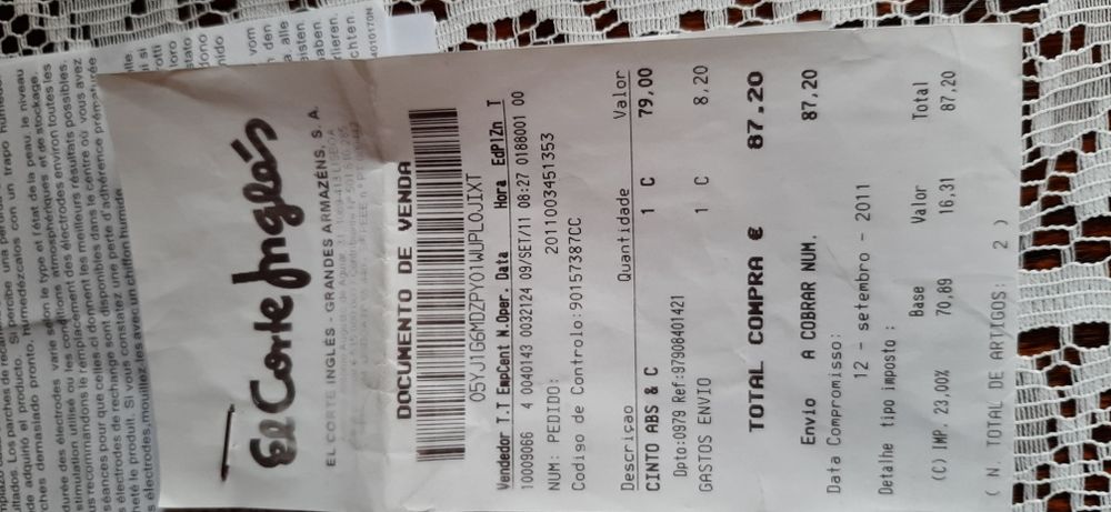 Cinto abs gym form/massagens