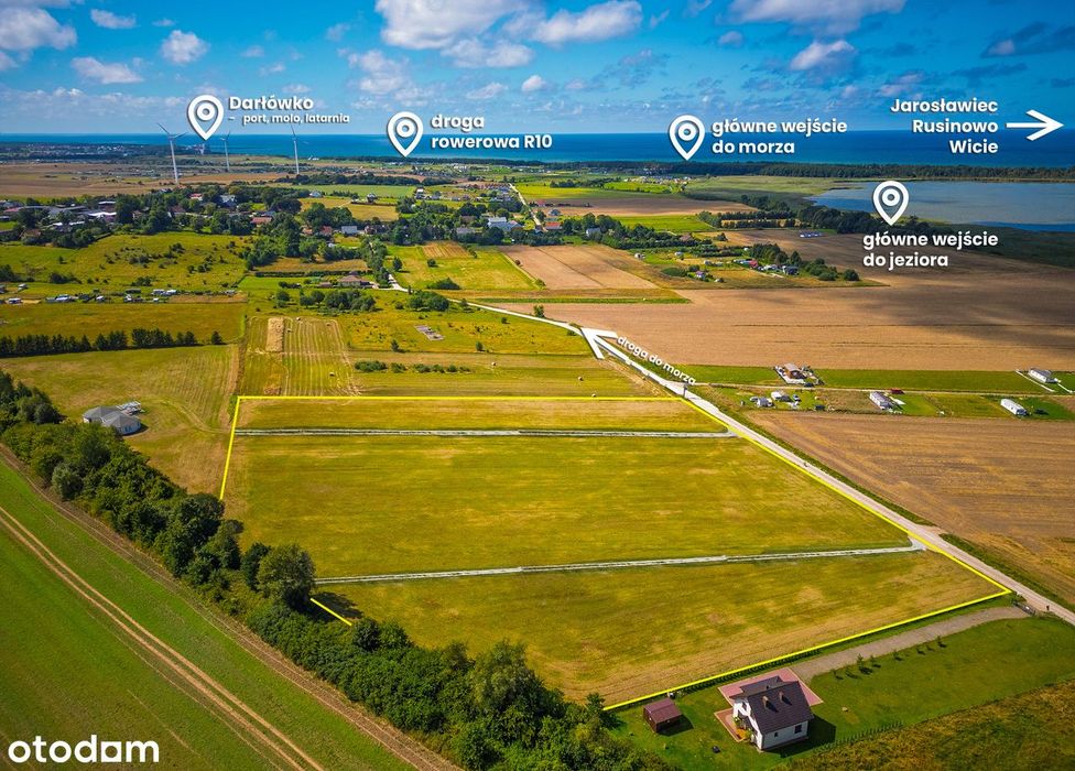 Działka z panoramicznym widokiem na morze i jezioro