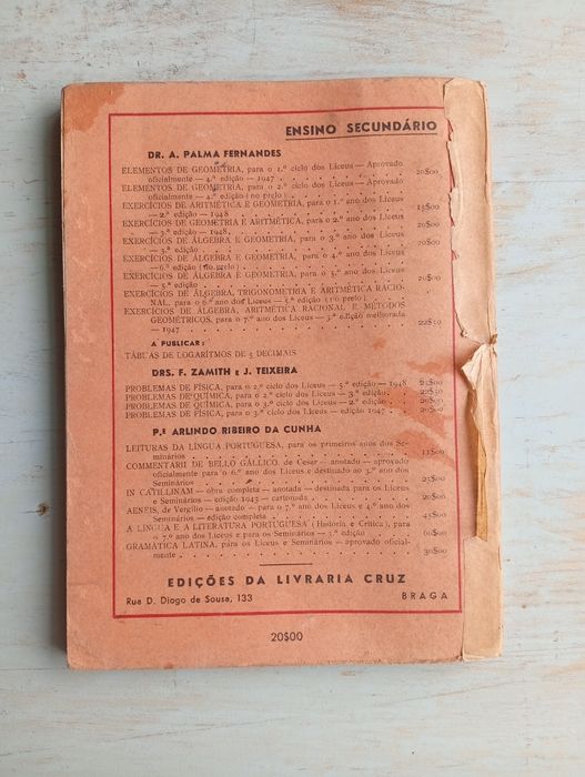 Livro Exercícios Álgebra e Geometria 1948