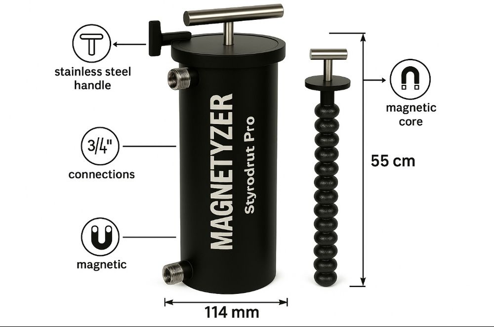 Magnetyzer Filtr NAJLEPSZY Styrodrut PRO55 3/4 duży 55 cm x 11.5 cm